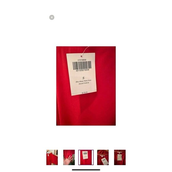 Boston Proper Dress NWT Heartthrob Red Mini Shoulder Cut Out Size Small - Picture 7 of 9